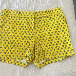 J. Crew Yellow and Blue Bermuda Shorts Vibrant Cotton Blend